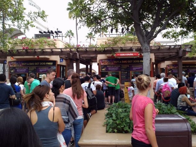 Universal Studios ticket line