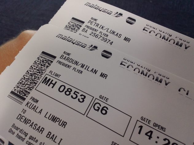 Malaysia Airlines boarding pass