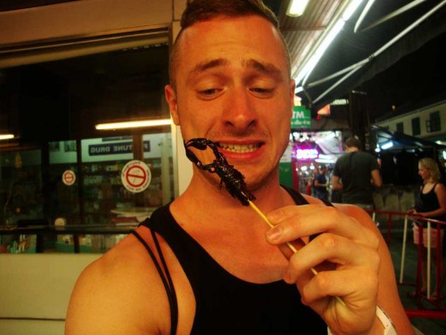 eating scorpion bangkok
