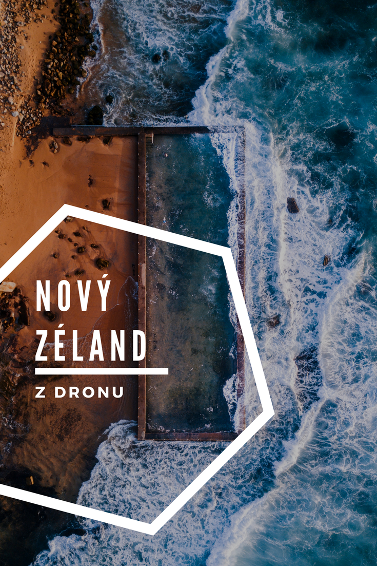 Nový Zéland z dronu