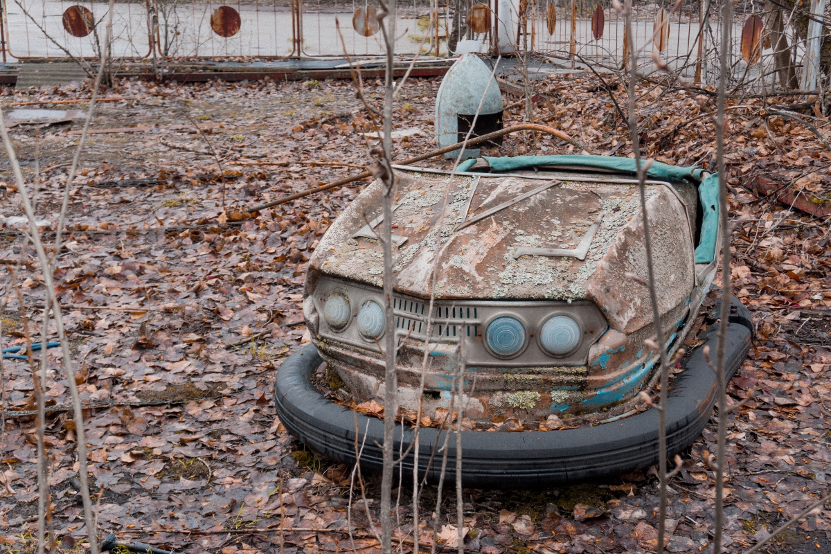 lunapark a ruské kolo v černobyle