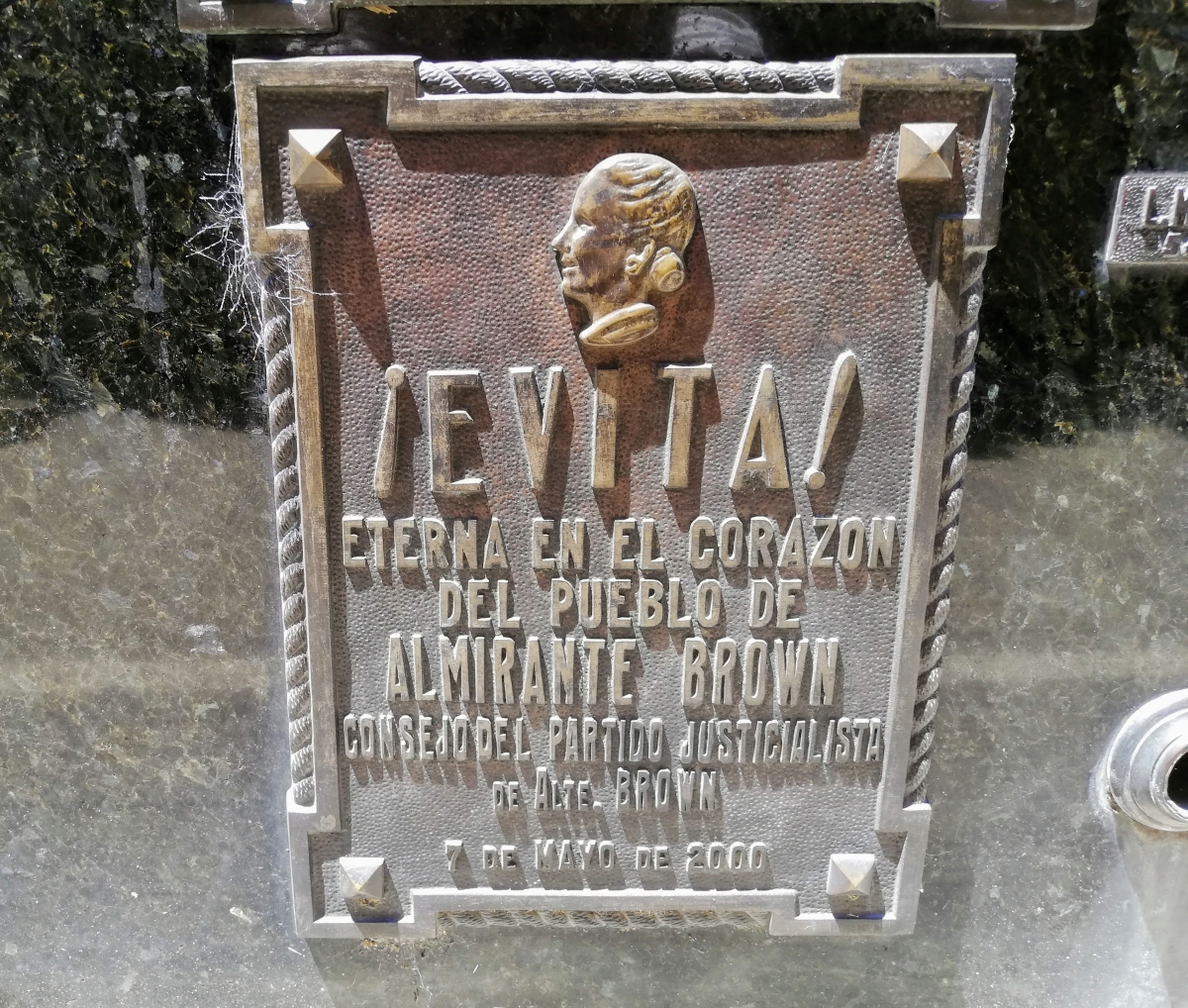 Cintorín Recoleta a hrob Evy Perón (Evity) v Buenos Aires