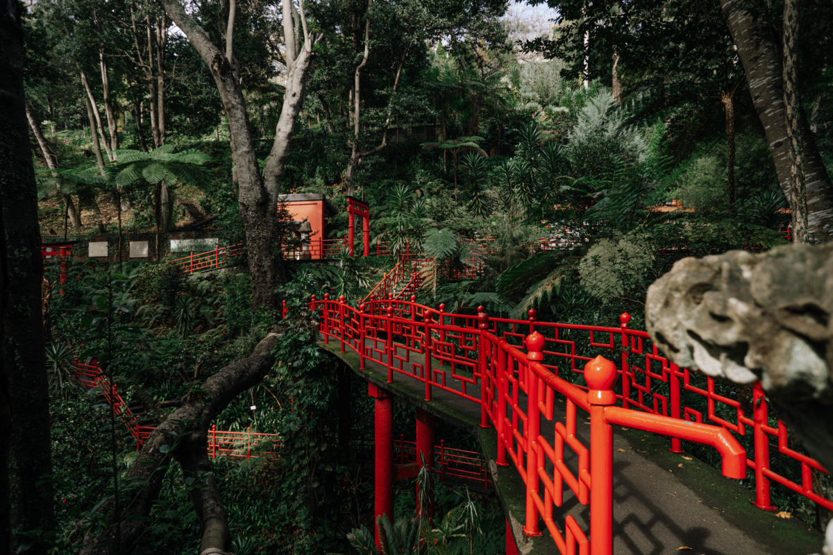 Japonská časť záhrad v Monte Palace Madeira.